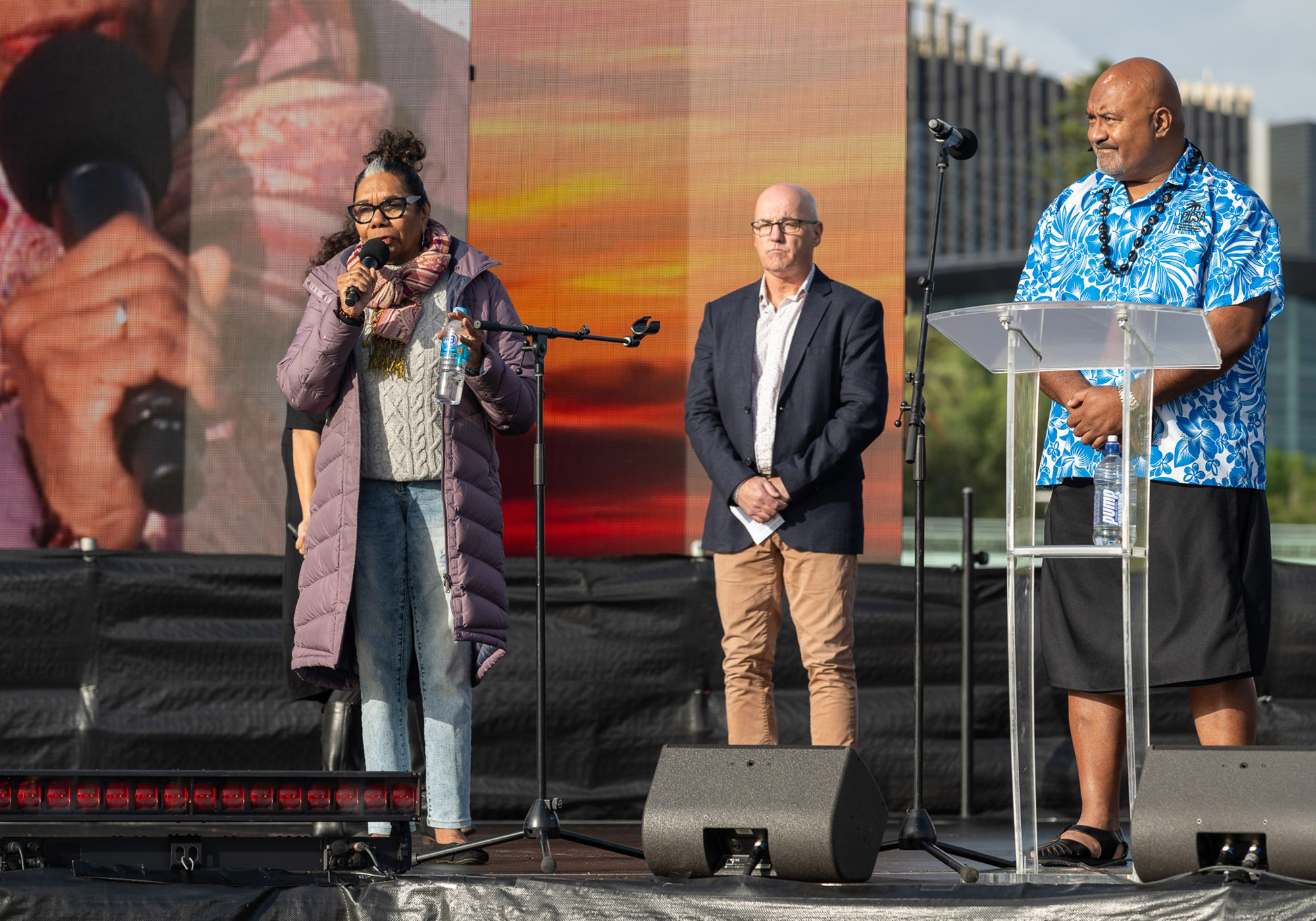 Activities during the Mourning in the Morning event at Elder Park.